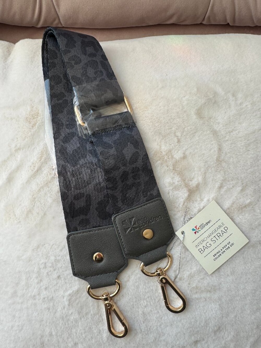 NWT Erin Condren Leopard Canvas Purse Strap